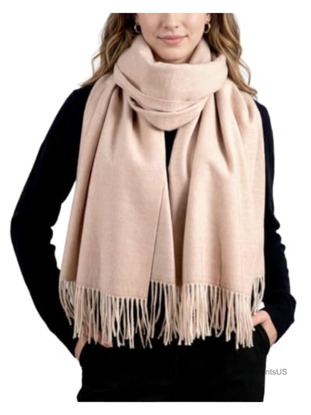 Cashmere-Feel Pashmina Shawl Wrap Oversized Scarf for Women Travel